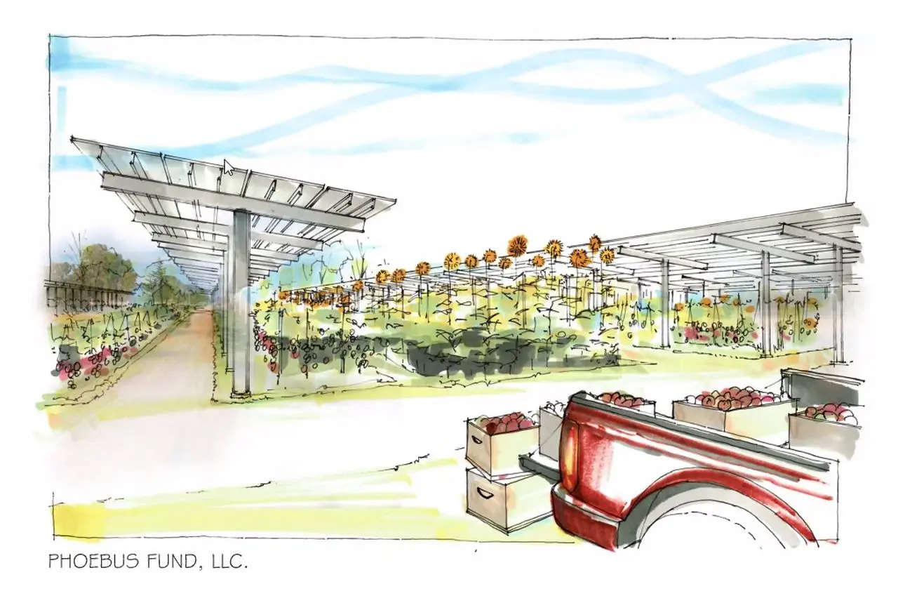 sketch of solar equipment